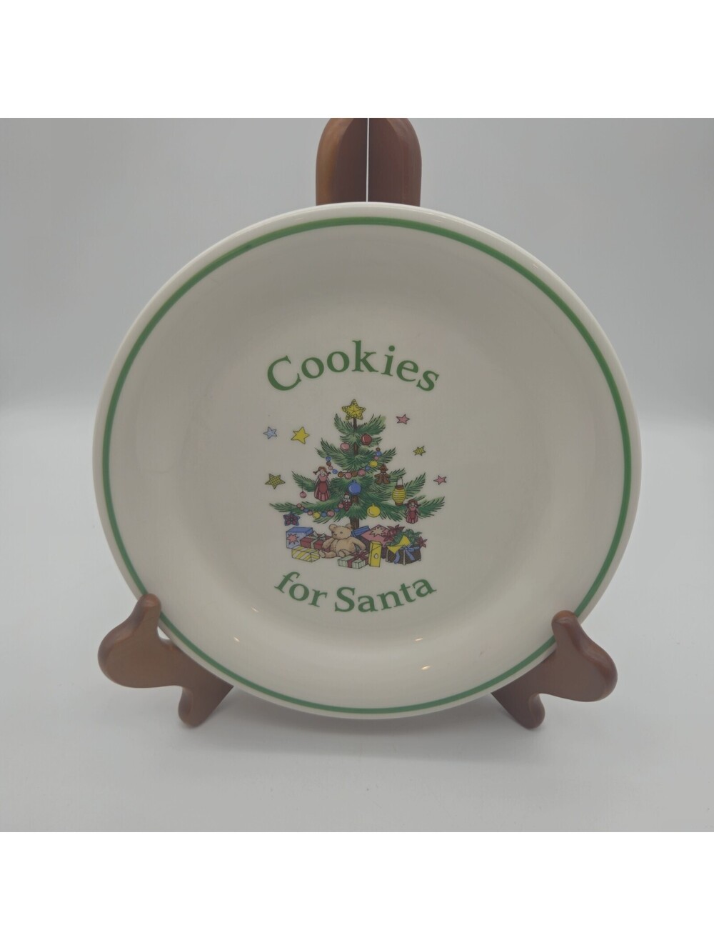 Nikko Japan Christmas Tree Cookies For Santa Ceramic Plate 8 Inch